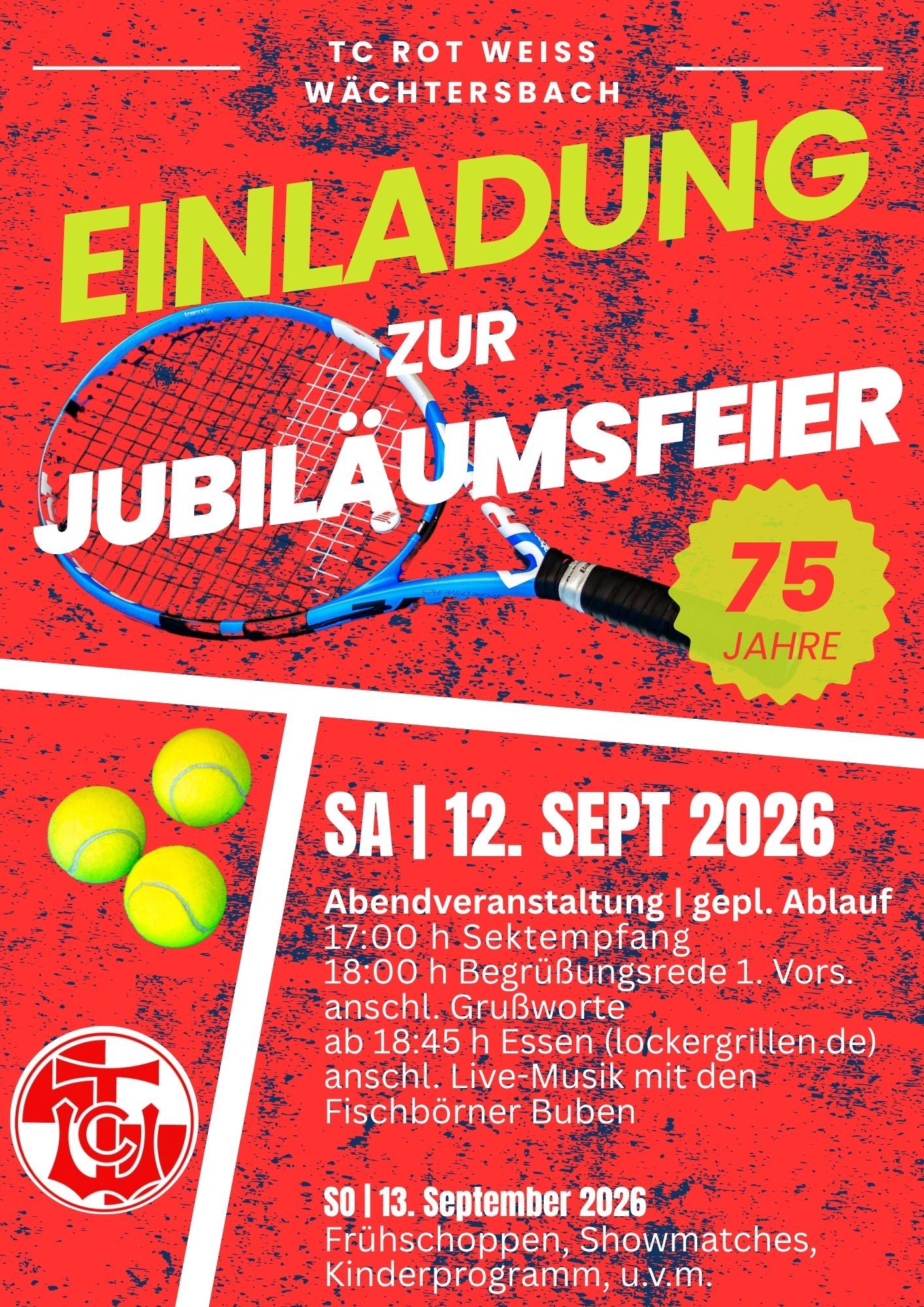 75 Jahre Save the Date Einladung BGM, etc - 1