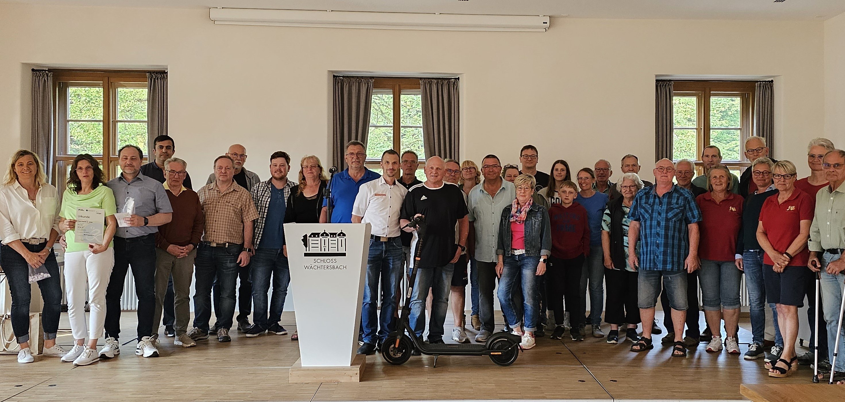 Die Sieger des diesjährigen Stadtradelns bei der Preisverleihung