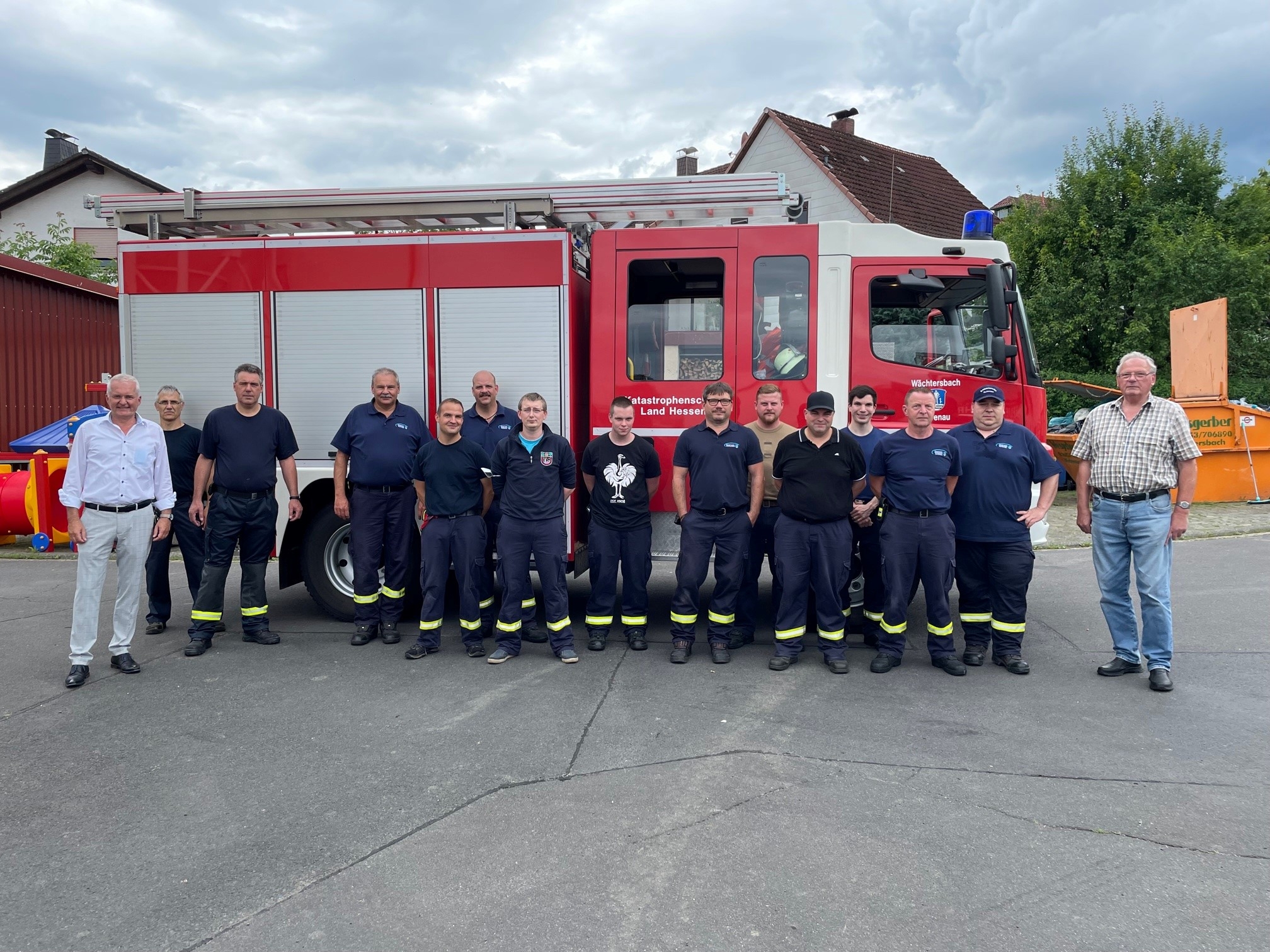 Mannschaft der FFW auf dem Weg nach Köln