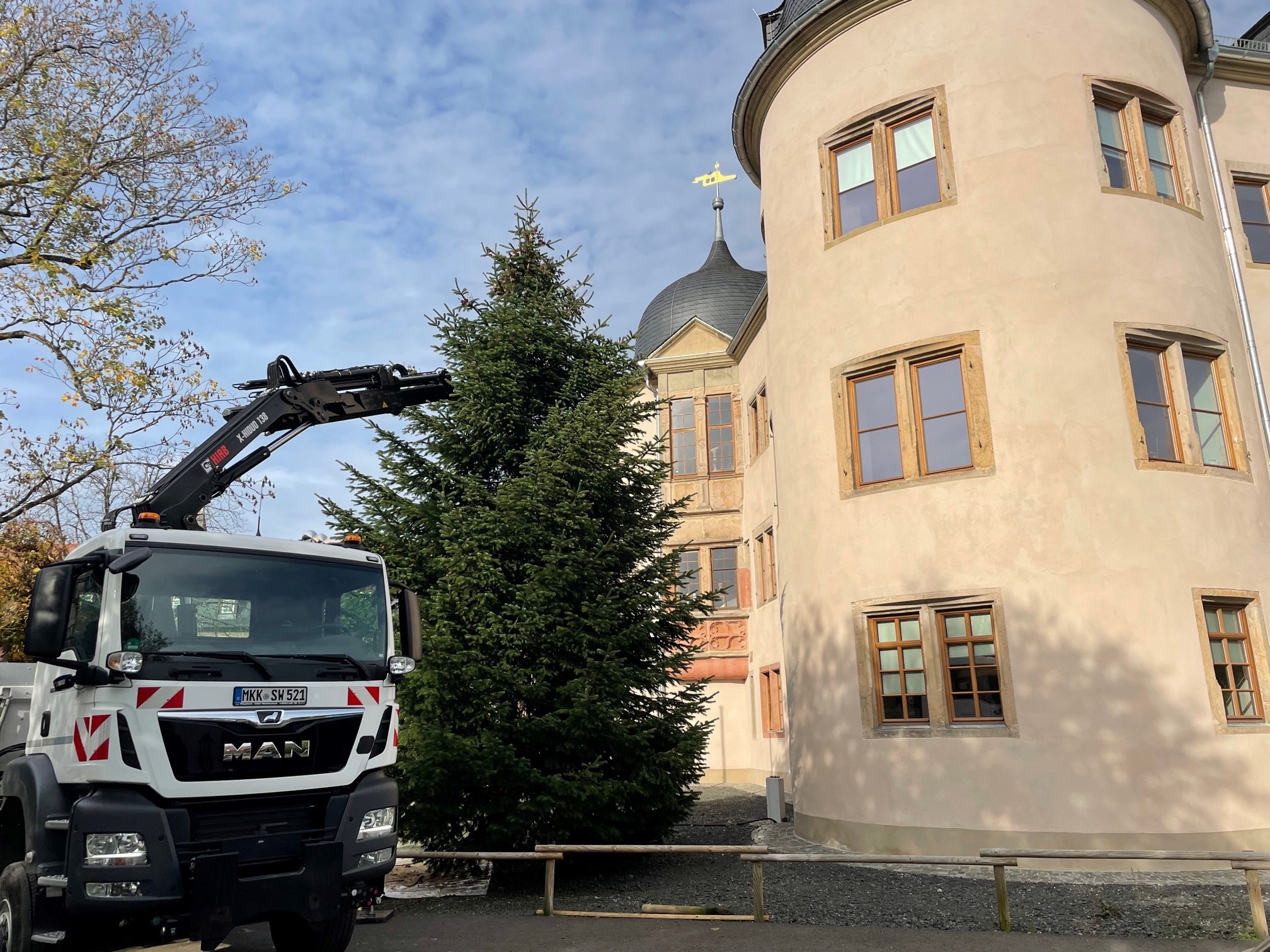 Weihnachtsbaum für Schloss Wächtersbach