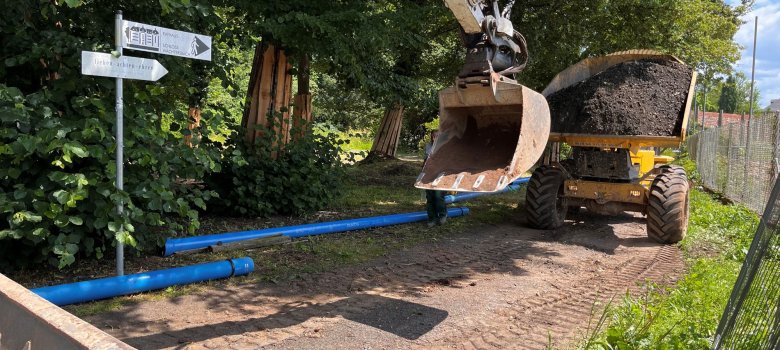Baustelle im Schlosspark