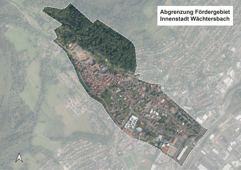 Umreißung des Fördergebietes, der Innenstadt Wächtersbach