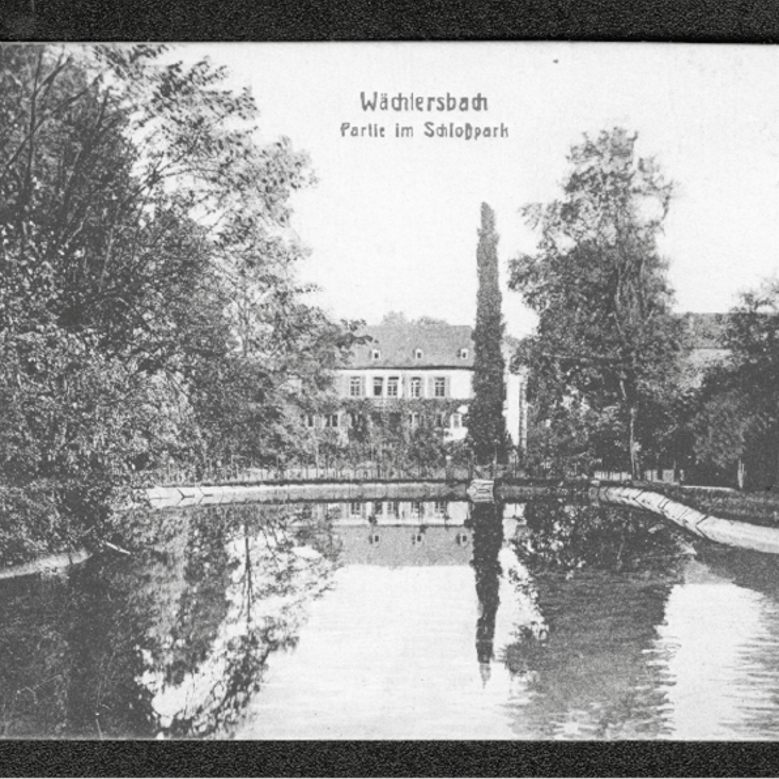 Postkartenmotiv Schlosspark 1900