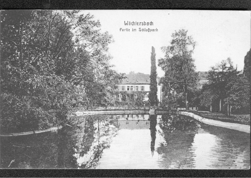 Postkartenmotiv Schlosspark 1900